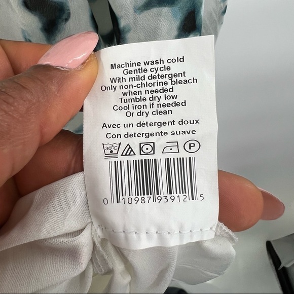 Wendy Bellissimo sun dress spaghetti strap maxi blue white M maternity - Picture 12 of 12